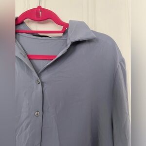 Large Blue Long Sleeve Button Down